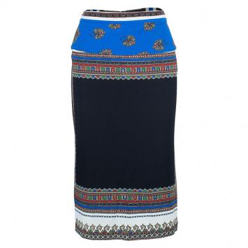 Givenchy Multicolored Scarf Print Skirt M