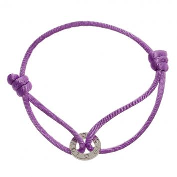 Cartier Love Charity Diamond and White Gold Cord Bracelet