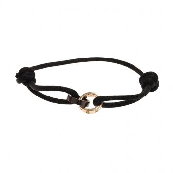 Cartier Love 18K Yellow Gold Brown Ceramic Diamond Bracelet