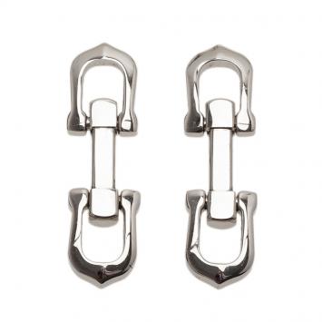 Pre Owned Cartier Silver Pasha Cufflinks