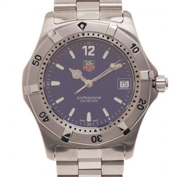 Tag Heuer Navy Blue Stainless Steel Professional Sports 200M Unisex Wristwatch 36MM