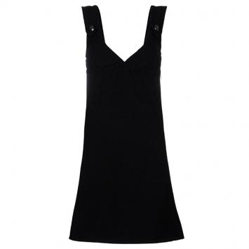 Pre Owned Chanel Black Wool Sleeveless Dress S