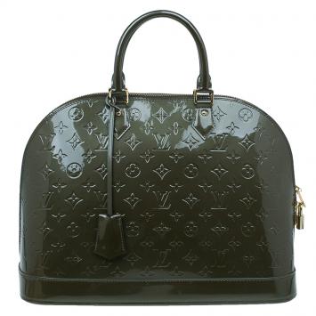 Louis Vuitton Gris Art Deco Monogram Vernis Alma GM Bag