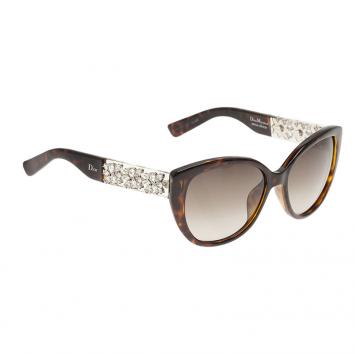 Dior Tortoise Frame Mystere Cat Eye Sunglasses