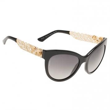 Dolce and Gabbana Black Filigree Cat Eye Sunglasses