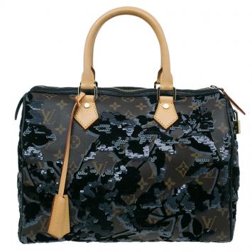 Louis Vuitton Monogram Canvas Limited Edition Fleur De Jais Speedy 30 Bag