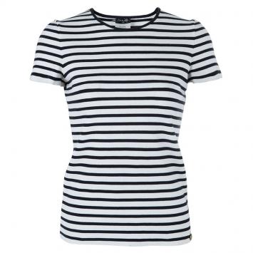 Pre Owned Chanel Monochrome Striped Top S