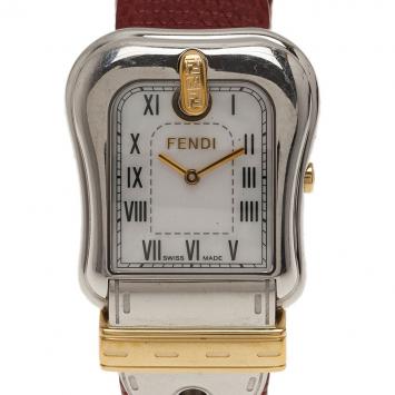 Fendi White Stainless Steel B-Fendi Women's Wristwatch 35MM