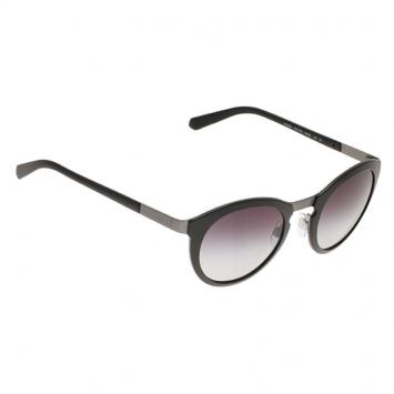 Pre Owned Giorgio Armani Black Phantos Round Sunglasses