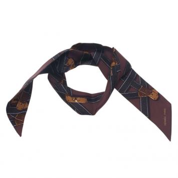 Hermes Brown Kelly Neck Scarf