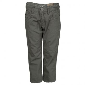 مملوكة مسبقًا Armani Junior Dark Grey Cotton Poplin Regular Fit Pants 3 Yrs