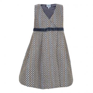 Pre Owned Armani Junior Grey Tweed Sleeveless Dress 6 Yrs