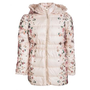 Pre Owned Armani Junior Pink Floral Printed Hooded Puffer Jacket 8 Yrs