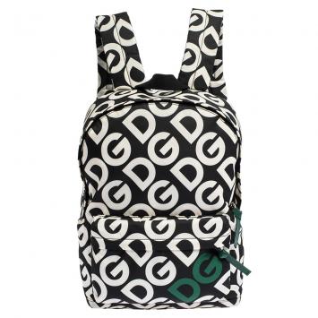 Pre Owned Dolce & Gabbana Black DG Mania Print Nylon Backpack