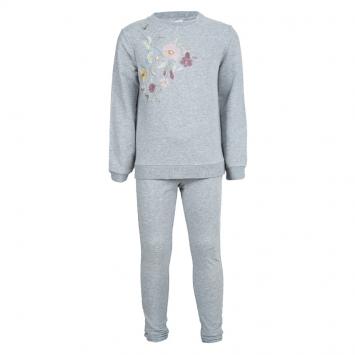 Pre Owned Gucci Kids Grey Floral Embroidered Tracksuit 6 Yrs