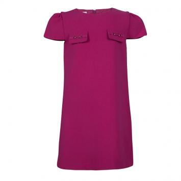 Pre Owned Gucci Pink Horsebit Detail Cap Sleeve Dress 6 Yrs