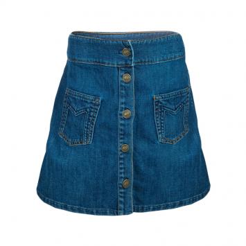 Pre Owned Little Marc Jacobs Blue Denim Buttondown Skirt 12 Yrs