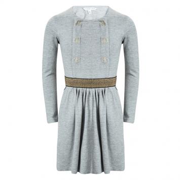 Pre Owned Little Marc Jacobs Grey Knit Long Sleeve Dress 8 Yrs