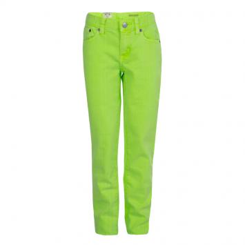 Pre Owned Ralph Lauren Neon Green Denim Bowery Skinny Jeans 12 Yrs