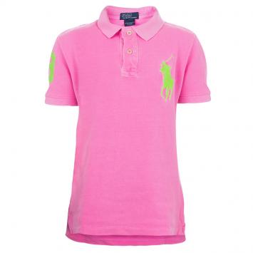 Pre Owned Ralph Lauren Neon Pink Polo T-Shirt 6 Yrs