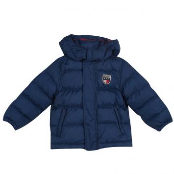 Pre Owned Tommy Hilfiger Blue Quilted Hooded Nirvada Down Jacket 3 Yrs