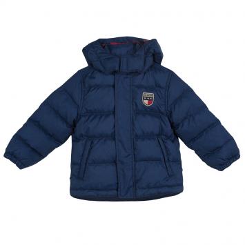 Pre Owned Tommy Hilfiger Blue Quilted Hooded Nirvada Down Jacket 3 Yrs           