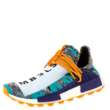 Pre Owned Pharrell Williams x Adidas Multicolor Cotton Knit Solar Hu NMD Sneakers Size 46