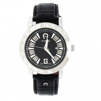 Pre Owned Aigner Black Stainless Steel Cortina A26000 Women's Wristwatch 42 mm