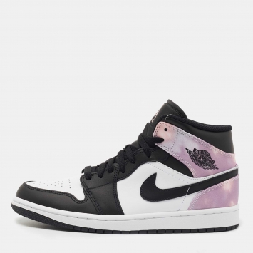 Pre Owned Air Jordan 1 Tricolor Leather and Tie Dye Fabric Mid SE Zen Master Sneakers Size 42