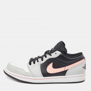Pre Owned Air Jordan Multicolor Leather Air Jordan 1 Low Top Sneakers Size 44