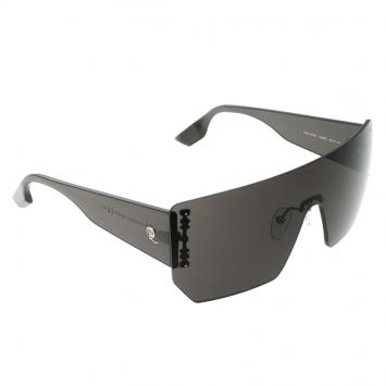 Pre Owned Alexander McQueen Black MCQ 0049/S Shield Sunglasses