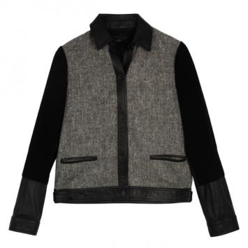 Pre Owned Alexander Wang Wool &amp; Leather Jacket S