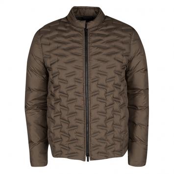 Pre Owned Armani Collezioni Brown Duck Down Puffer Jacket M