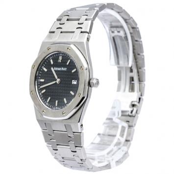 Pre Owned Audemars Piguet Black Stainless Steel Royal Oak Unisex Wristwatch 33MM