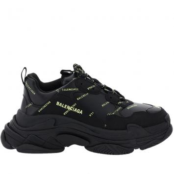 Pre Owned Balenciaga Black Triple S Sneakers 42