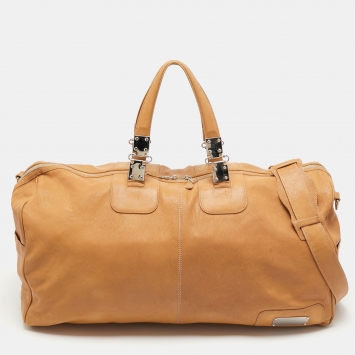 Pre Owned Balenciaga Sand Beige Leather Linea Metallica Bag