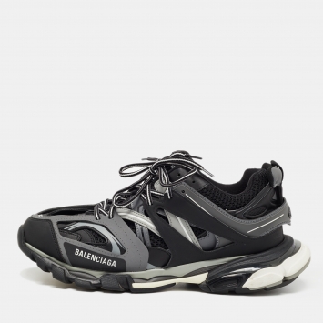 Pre Owned Balenciaga Multicolor Leather and Mesh Track Sneakers Size 45