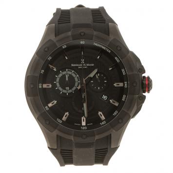 Pre Owned Bernhard H. Mayer Black Stainless Steel Victor Chronograph Men's Wristwatch 50 mm