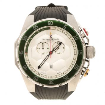 Pre Owned Bernhard H. Mayer White Stainless Steel Striker Men's Wristwatch 50 mm