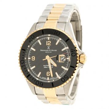 Bernhard H Mayer Black Stainless Steel Nauticus Royale II Men's Wristwatch 45 mm