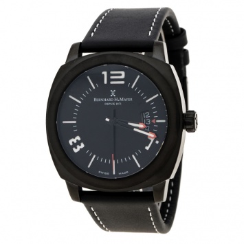 Bernhard H Mayer Black Stainless Steel IL Nero Men's Wristwatch  44 mm