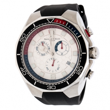 Bernhard H. Mayer White Stainless Steel Striker Victory Men's Wristwatch 52 mm