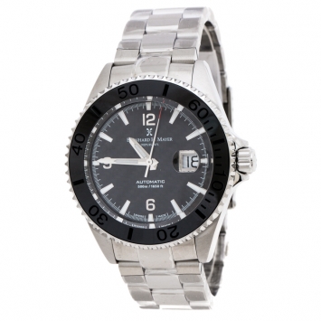 Bernhard H. Mayer Black Stainless Steel Nauticus Austro Limited Edition Men's Wristwatch 45 MM