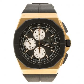 Bernhard H Mayer Grey Stainless Steel Exemplar Rose Gold Limited Edition Men's Wristwatch 46 mm