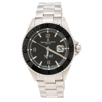 Bernhard H. Meyer Black Stainless Steel Nauticus Austro Limited Edition Men's Wristwatch 45 mm