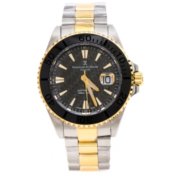 Bernhard H. Mayer Grey Carbon Fiber Two-Tone Stainless Steel Nauticus Royale III Men's Wristwatch 45 mm