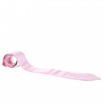 Pre Owned Boss By Hugo Boss Pink Self Striped Silk Tie