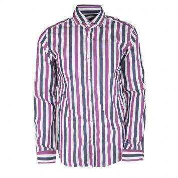 Pre Owned Boss By Hugo Boss Multicolor Striped Long Sleeve Slim Fit Shirt M