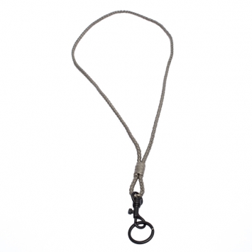 Pre Owned Bottega Grey Intrecciato Leather Key Chain