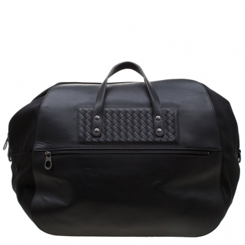 مملوكة مسبقًا Bottega Veneta Black Nylon and Leather Duffle Bag